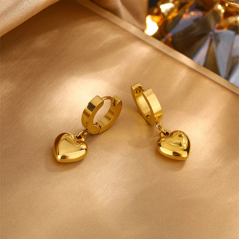 18k Gold Plated Heart Earring