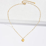 Anti tarnish heart necklace | 18K Gold plating waterproof jewellery