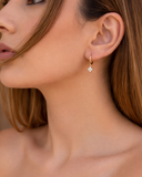 Dangle Flower Earrings - 18K Gold Plated