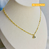 Stone pendant Necklace - 18K Gold Plated