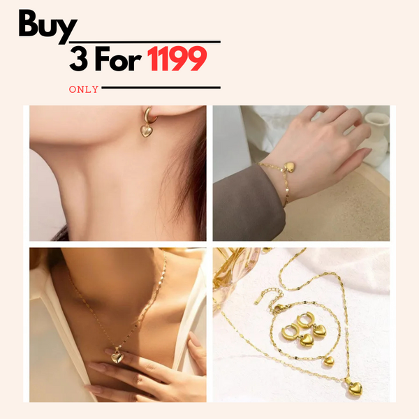 Combo Offer Buy 3 Anti Tarnish Necklace, Earing & Bracelet