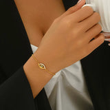 Anti Tarnish Evil Eye Bracelet -18k Gold Plated