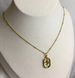 Combo Set With Heart Necklace and Earring - 18K Gold