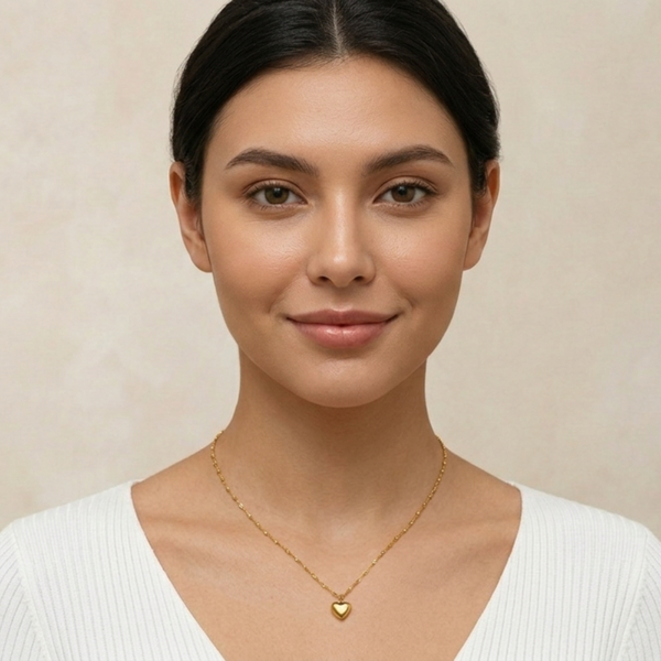 Dainty Heart Necklace - 18K Gold Plated