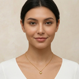 Dainty Heart Necklace - 18K Gold Plated