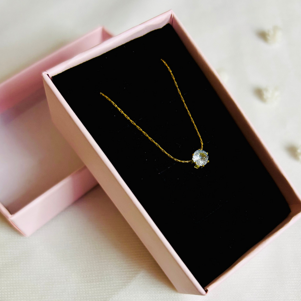 Cubic Zirconia Studded Necklace | 18K Waterproof Plating