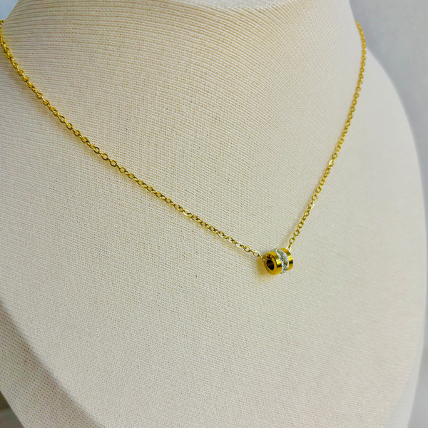 Stone-Studded Necklace | 18K Waterproof Plating