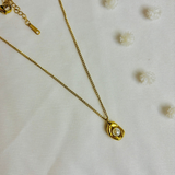 Dainty Minimal Pearl Necklace | 18K Waterproof Plating