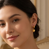Danglers Heart Earrings - 18K Gold Plated