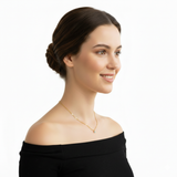 Stone pendant Necklace - 18K Gold Plated