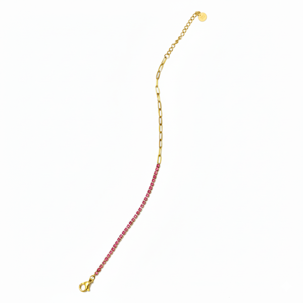 Purple Stone Bracelet - 18K Gold Plated